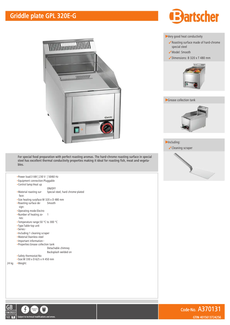 Image de la première page du manuel de l'appareil GPL 320E-G