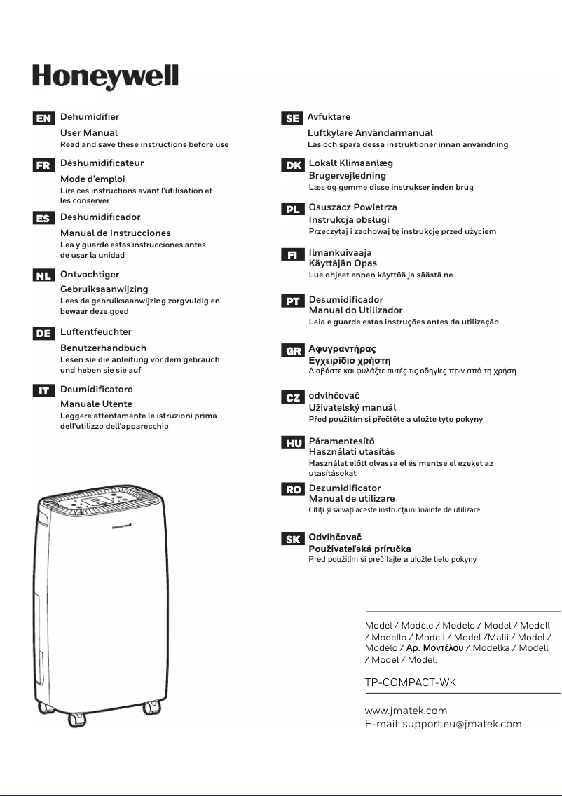 Page 1 de la notice Manuel utilisateur Honeywell TL-Compact