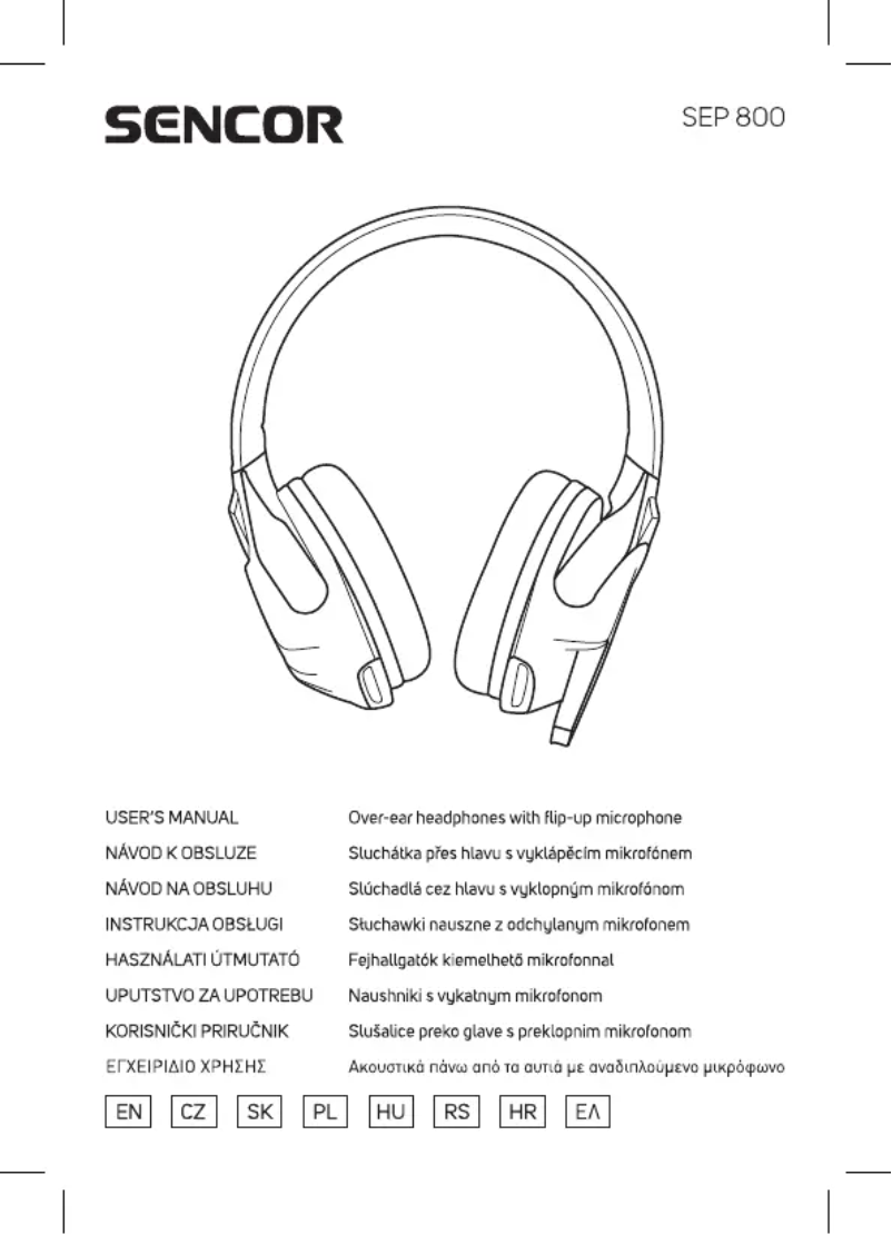 Page 1 de la notice Manuel utilisateur Sencor SEP 800BT