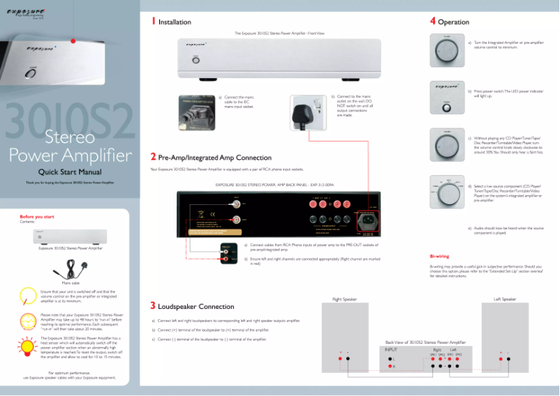 Page 1 de la notice Manuel utilisateur Exposure 3010s2