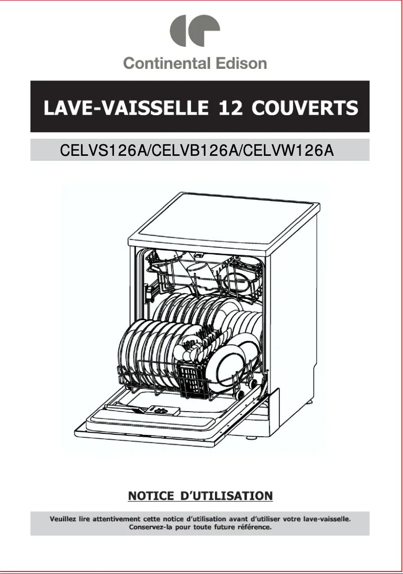 Page n°1 - Manuel utilisateur Continental Edison CELVB126A