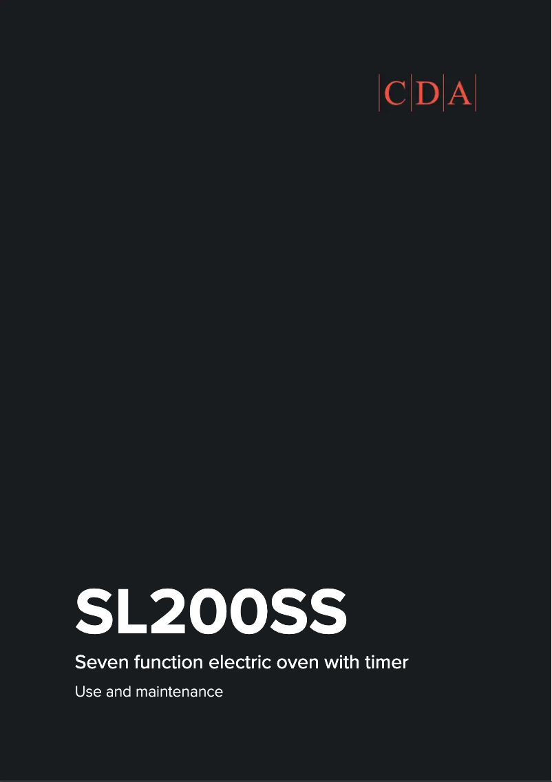 Page n°1 - Manuel utilisateur CDA SL200SS