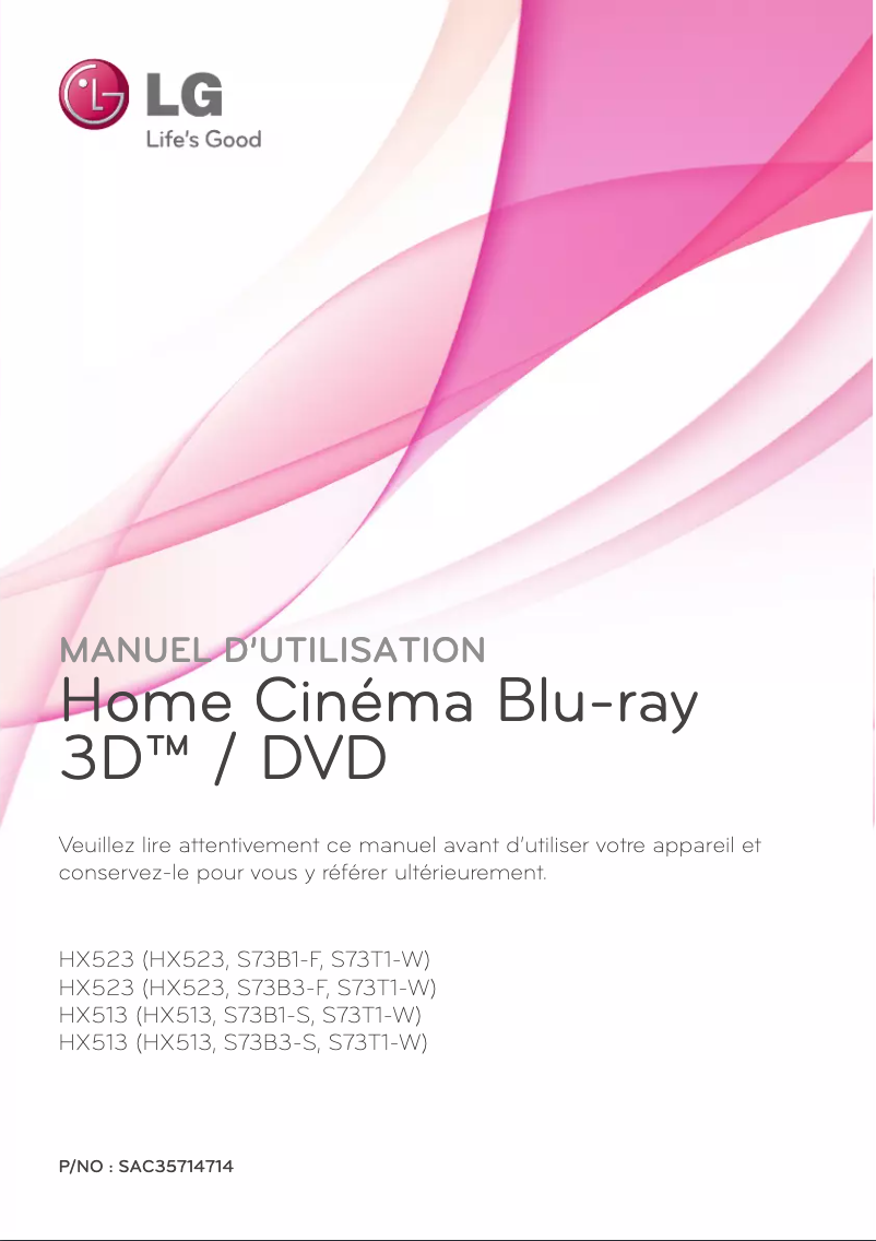 Page n°1 - Manuel utilisateur LG HX523