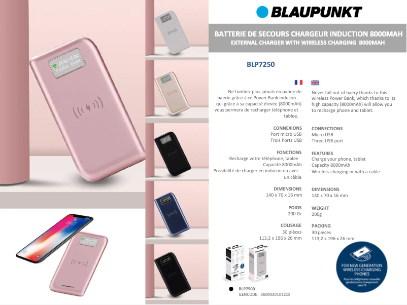 Image de la première page du manuel de l'appareil BLP7250