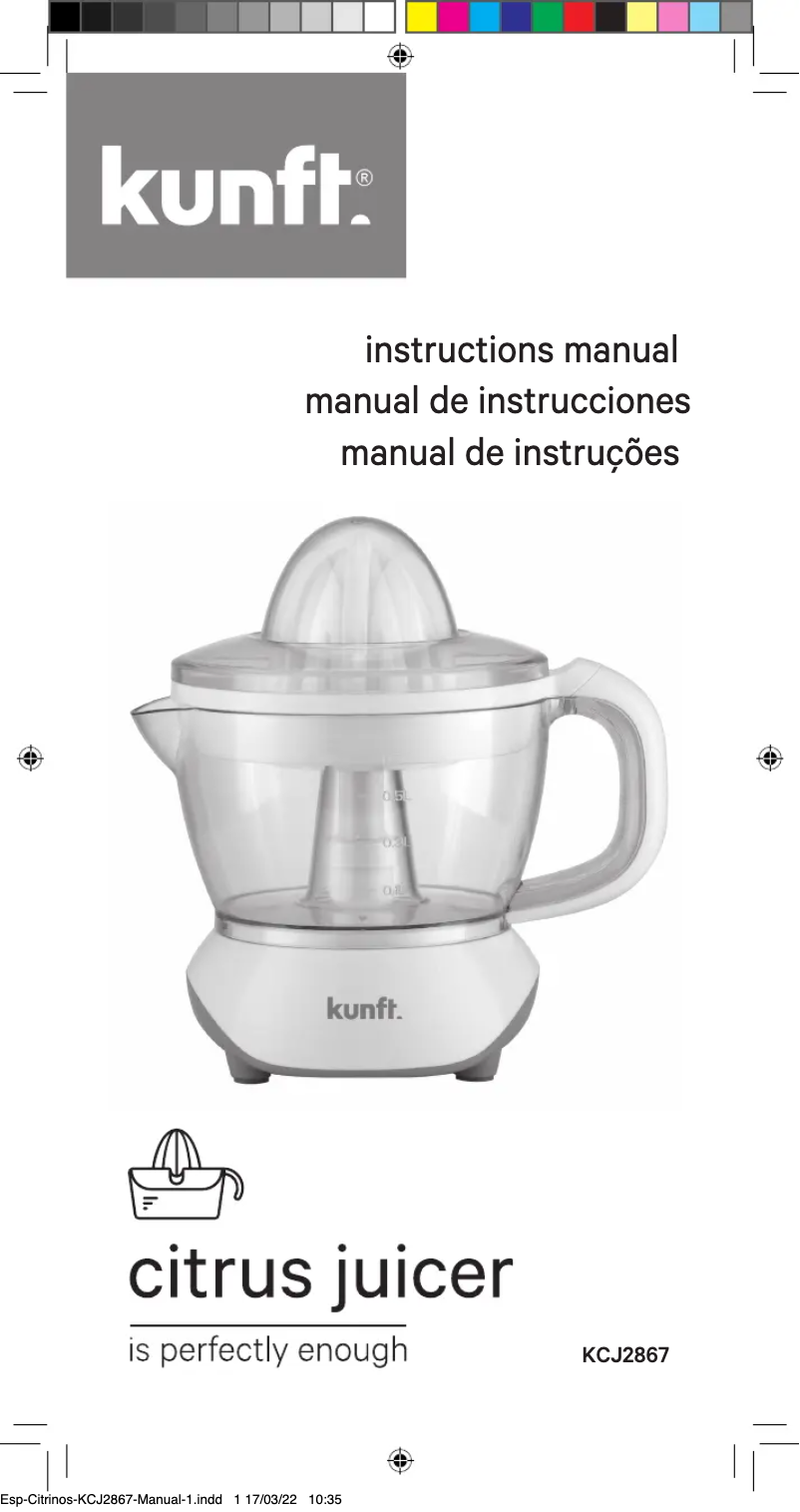 Image de la première page du manuel de l'appareil KCJ2867
