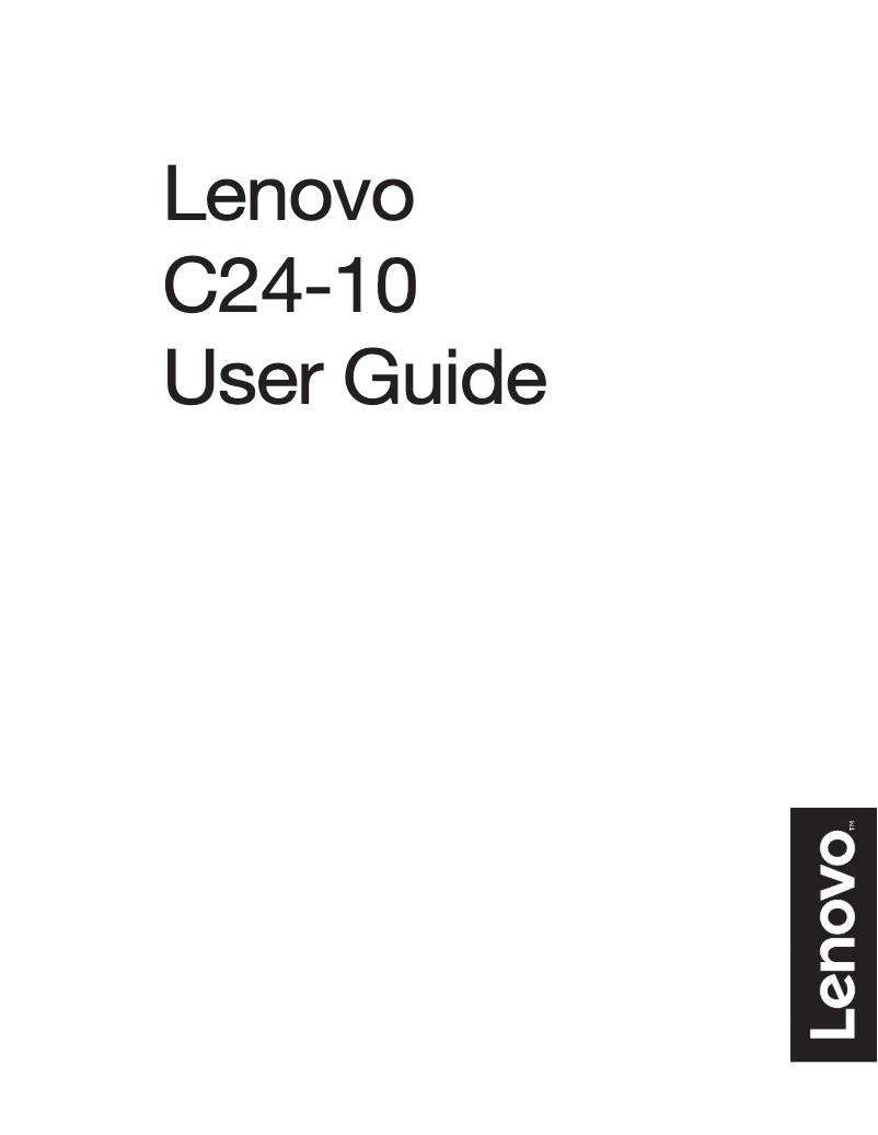 Page n°1 - Manuel utilisateur Lenovo C24-10