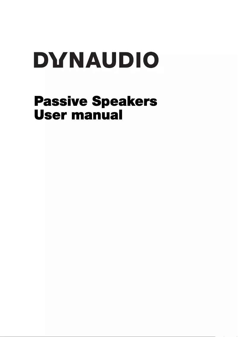 Page n°1 - Manuel utilisateur Dynaudio Emit 20