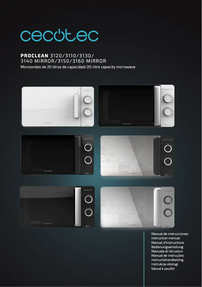 Page 1 de la notice Manuel utilisateur Cecotec ProClean 3110