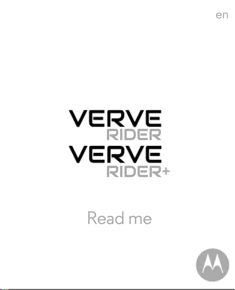 Page 1 of the manual User Manual Uniden Verve Rider