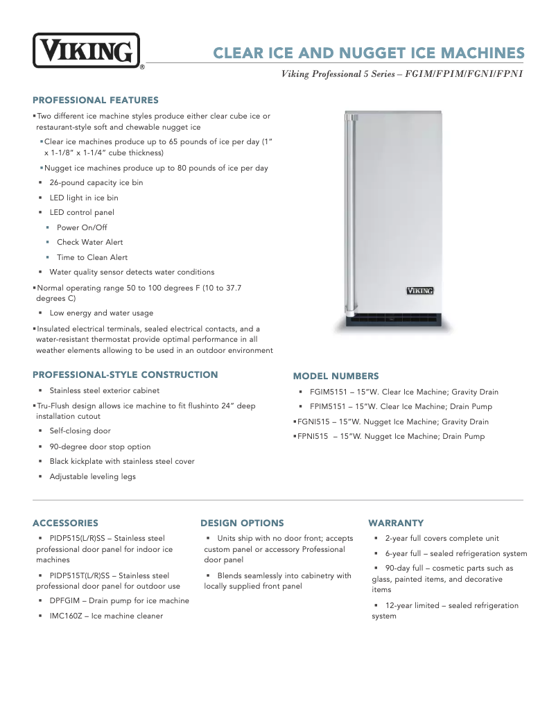 Image de la première page du manuel de l'appareil FGIM5151