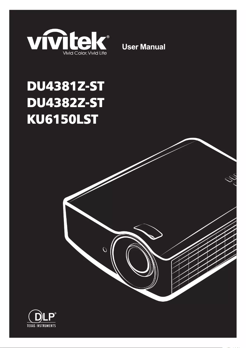 Page n°1 - Manuel utilisateur Vivitek DU4381Z-ST