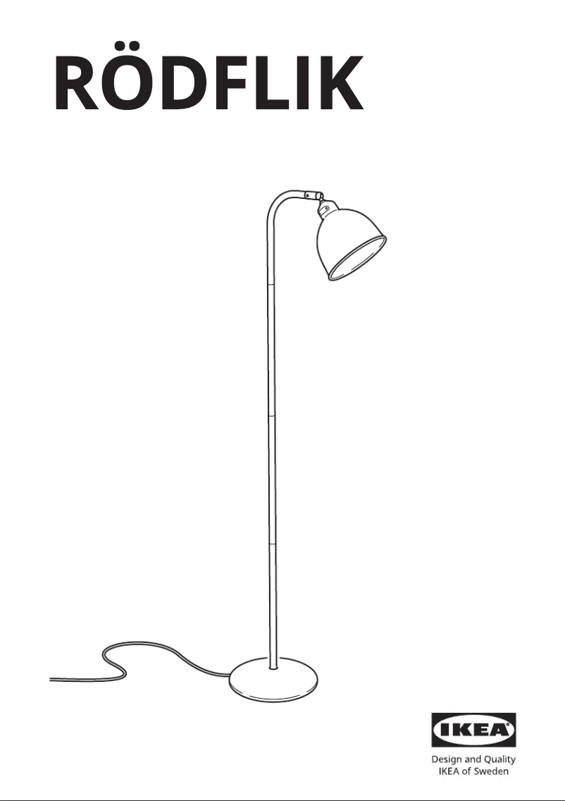 Page 1 de la notice Manuel utilisateur Ikea RÖDFLIK 305.635.69