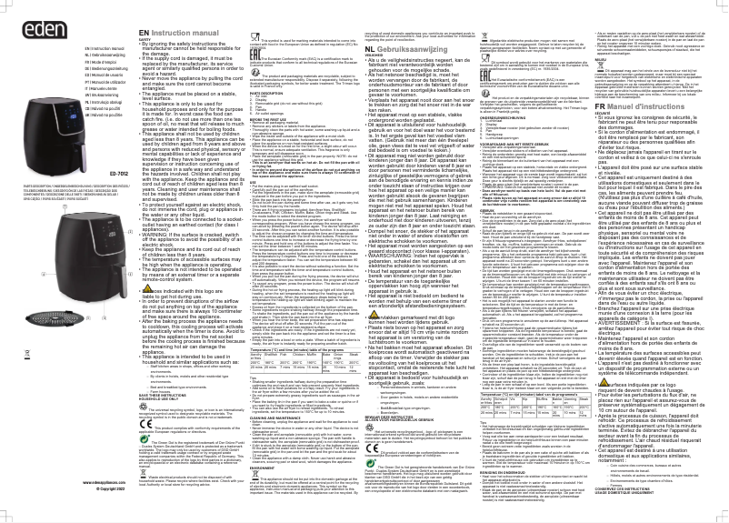 Imagen de la primera página del manual del dispositivo ED-7012