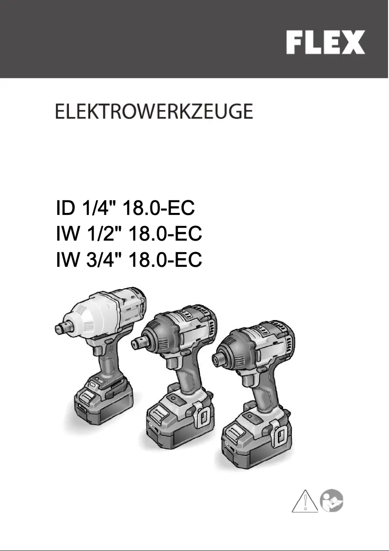 Página 1 del manual Manual de usuario Flex IW 3/4" 18.0-EC