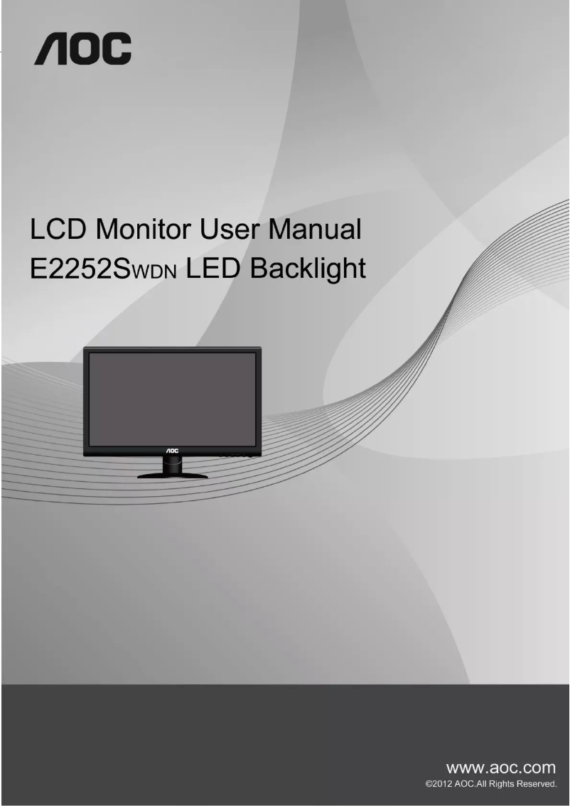 Page n°1 - Manuel utilisateur AOC E2252SWDN
