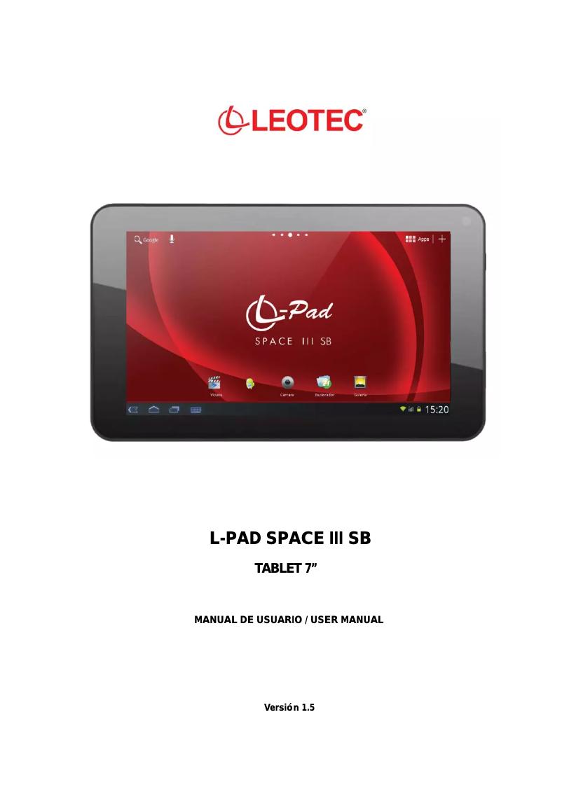 Page 1 de la notice Manuel utilisateur Leotec L-Pad Space III SB LETAB710