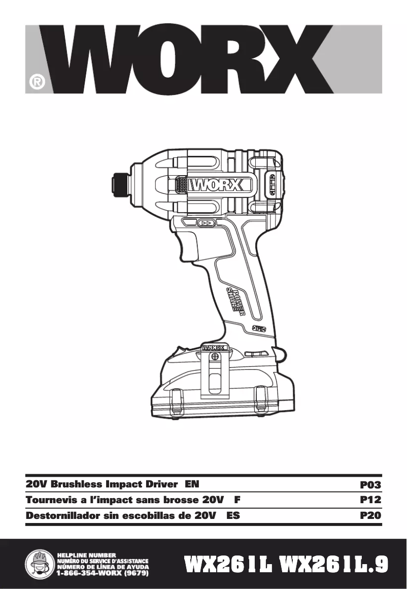 Page n°1 - Manuel utilisateur Worx WX960L