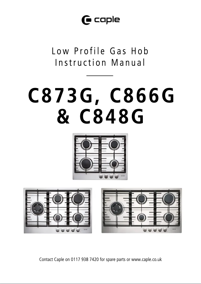 Page 1 de la notice Manuel utilisateur Caple C848G