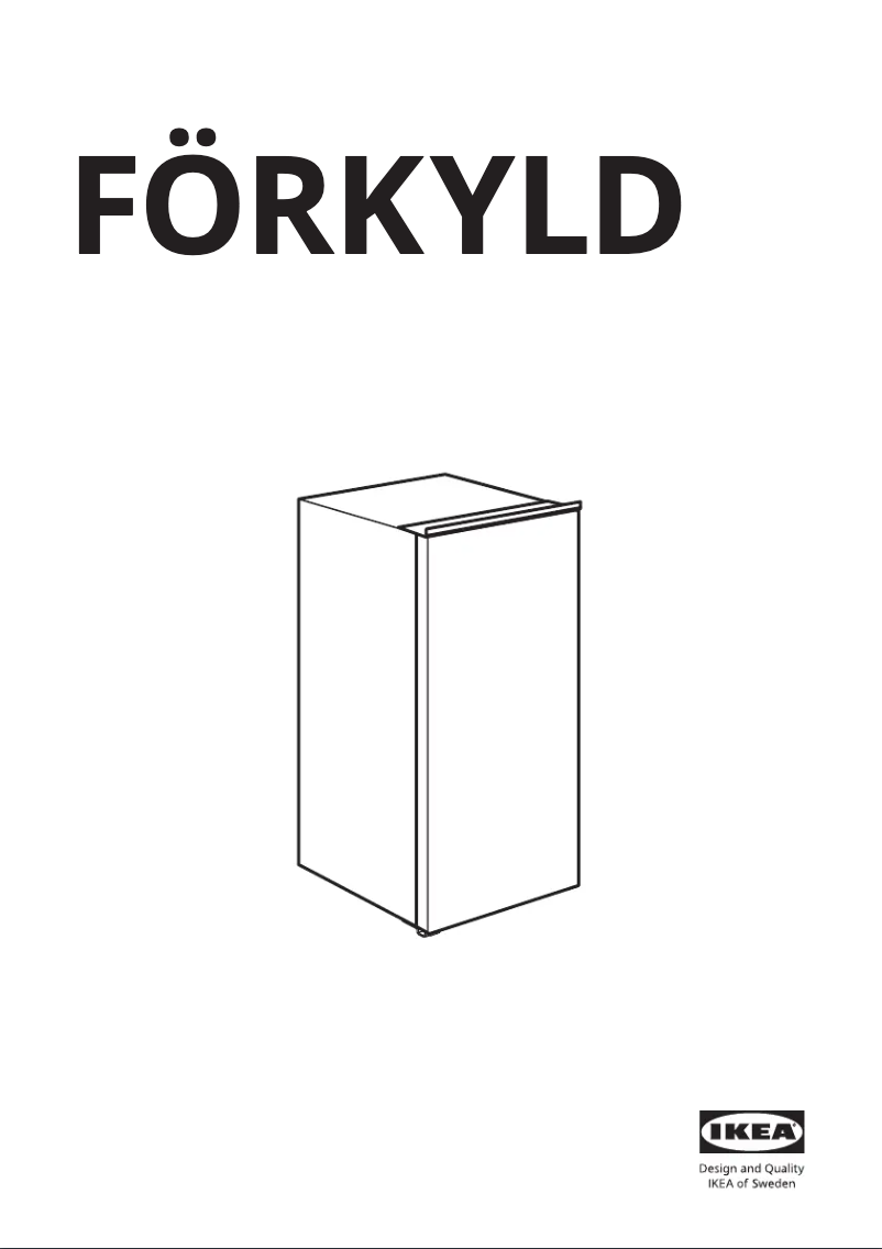 Page 1 de la notice Manuel utilisateur Ikea FÖRKYLD 404.964.66
