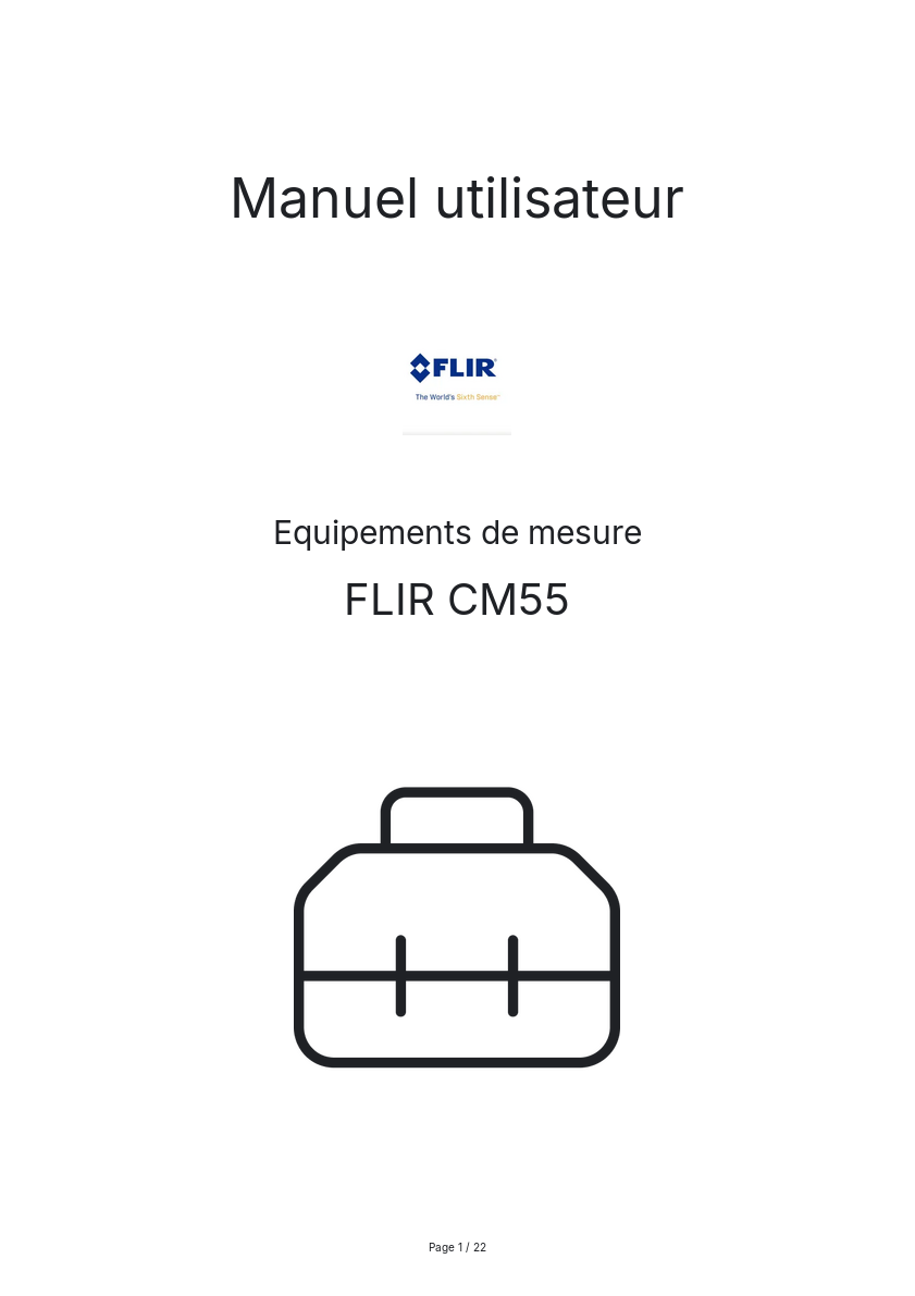 Image de la première page du manuel de l'appareil CM55