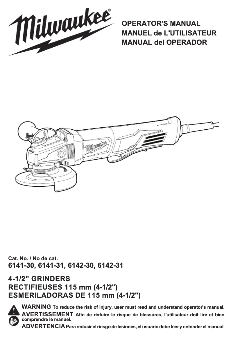 Page n°1 - Manuel utilisateur Milwaukee 6142-31