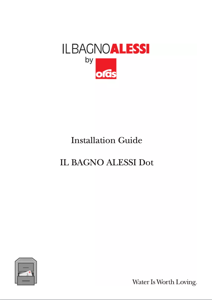 Image de la première page du manuel de l'appareil IL BAGNO ALESSI Dot by 8601F