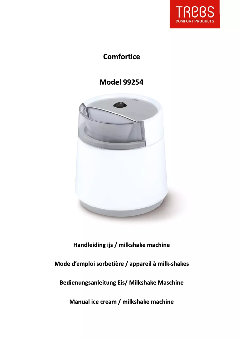 Page 1 de la notice Manuel utilisateur Trebs Comfortice 99254
