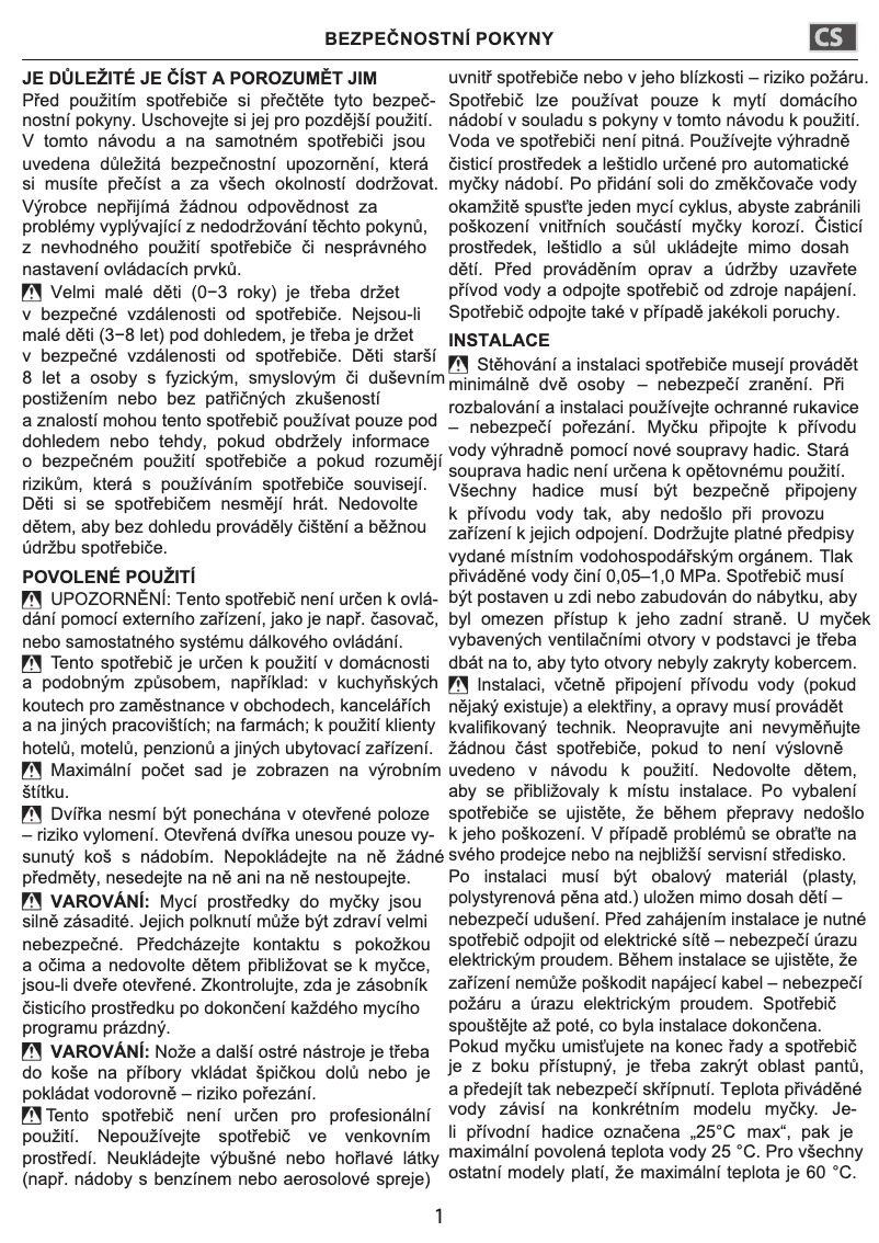 Image de la première page du manuel de l'appareil WSFO 3O34 PF X