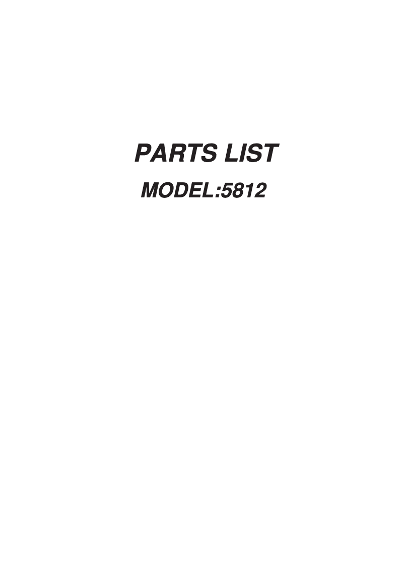 Image de la première page du manuel de l'appareil 5812