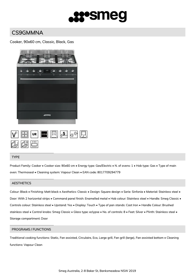 Image de la première page du manuel de l'appareil CS9GMMNA