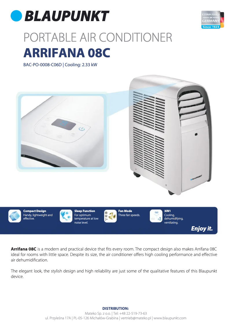 Page n°1 - Manuel utilisateur Blaupunkt Arrifana 08C