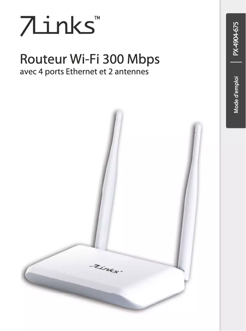 Page n°1 - Manuel utilisateur 7Links PX-4904-675