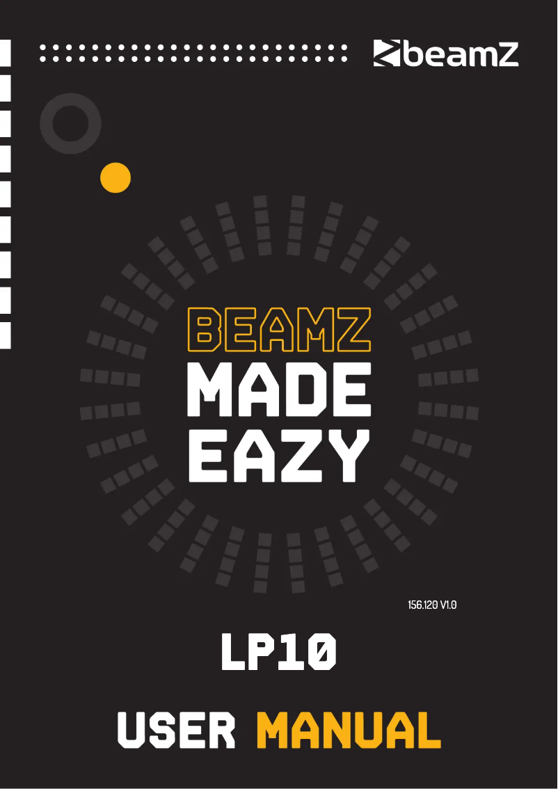 Page n°1 - Manuel utilisateur BeamZ LP10