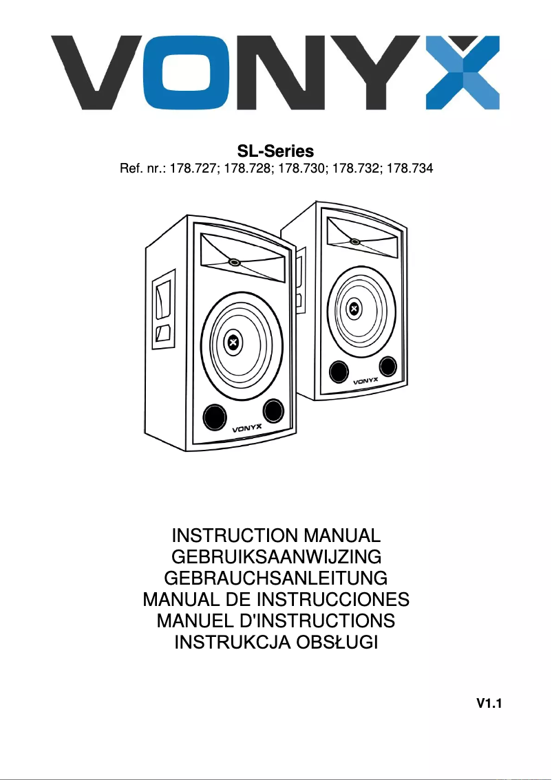 Página 1 del manual Manual de usuario Vonyx SL12