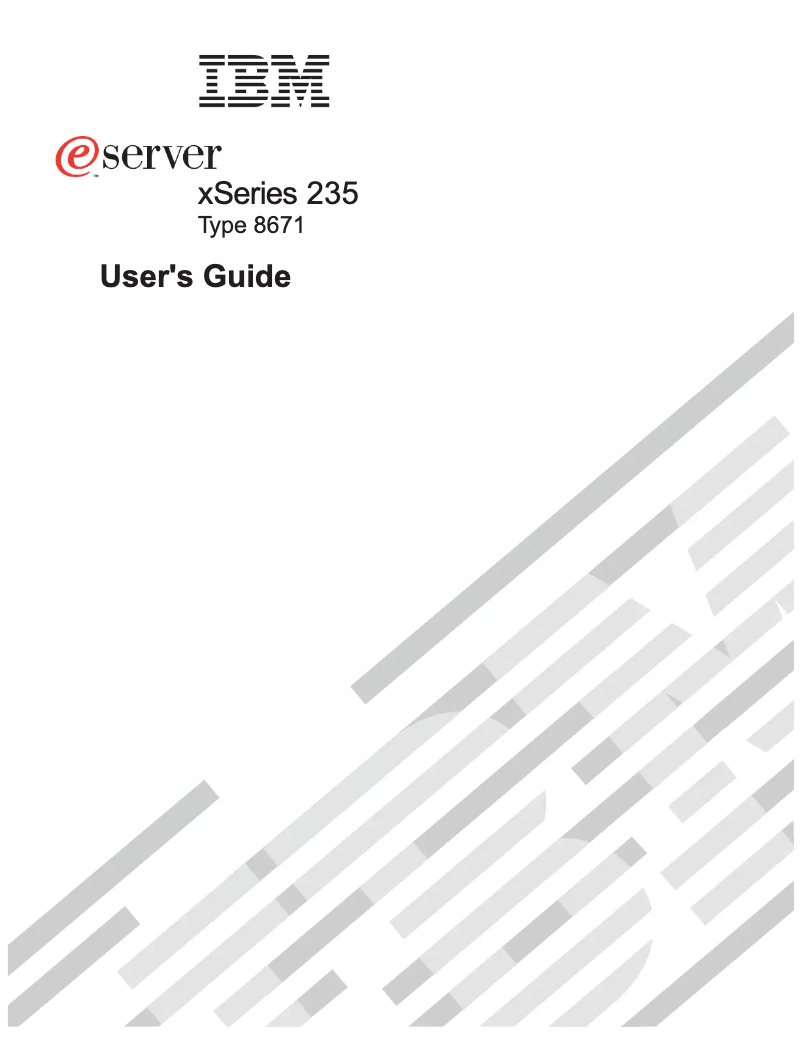 Page 1 de la notice Manuel utilisateur IBM eServer xSeries 235
