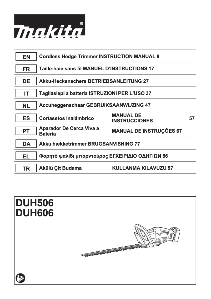 Page 1 de la notice Manuel utilisateur Makita DUH506