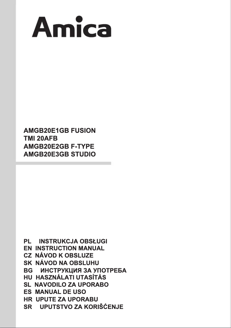 Página 1 del manual Manual de usuario Amica AMGB20E3GB STUDIO