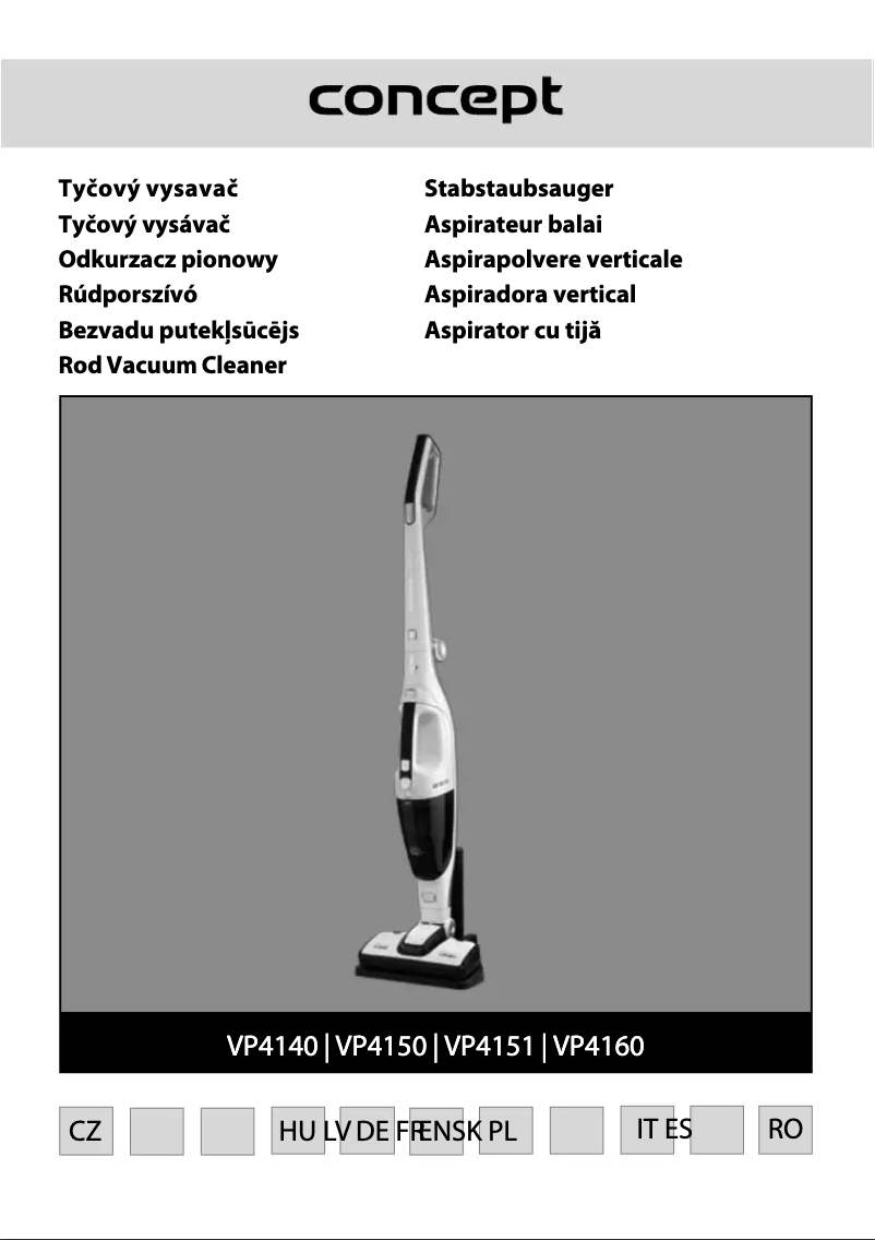 Page n°1 - Manuel utilisateur Concept VP4150