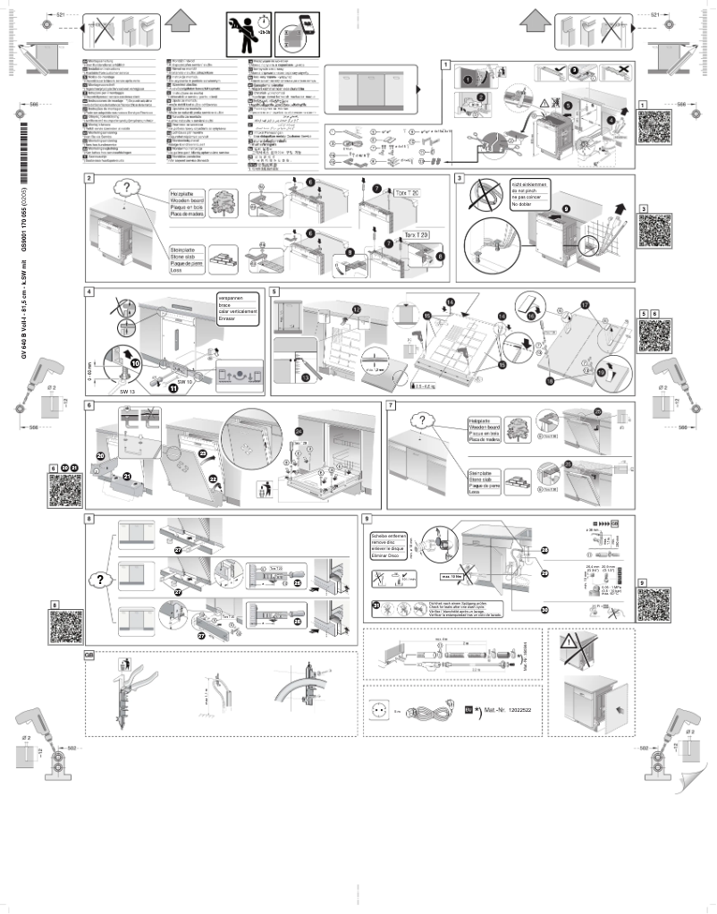 Page n°1 - Instructions / montage Siemens SE63HX36TE