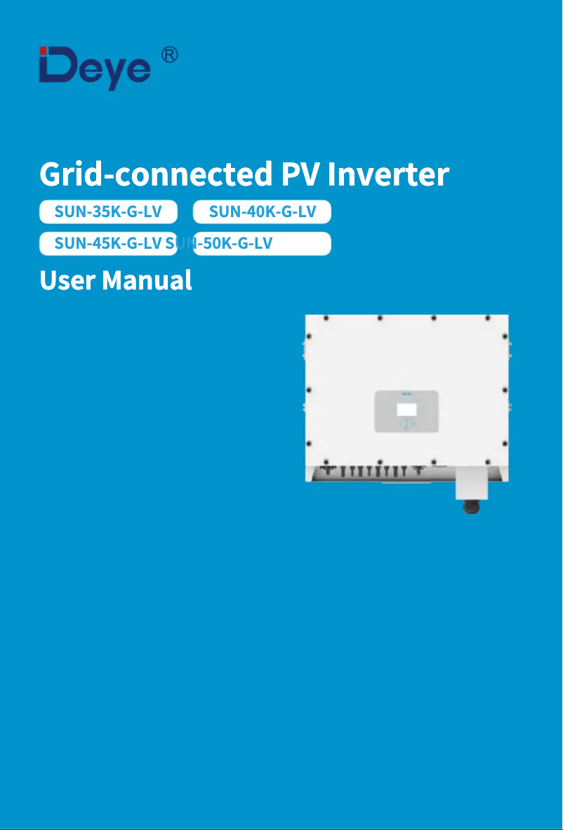 Page 1 de la notice Manuel utilisateur Deye SUN-45K-G-LV