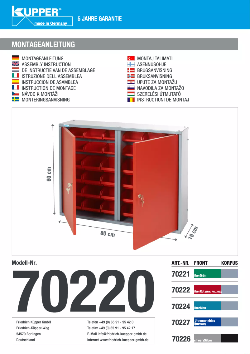 Image de la première page du manuel de l'appareil 70222