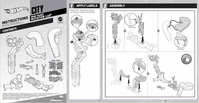 Página 1 del manual Manual de usuario Mattel Mutant Machines Mutation Lab