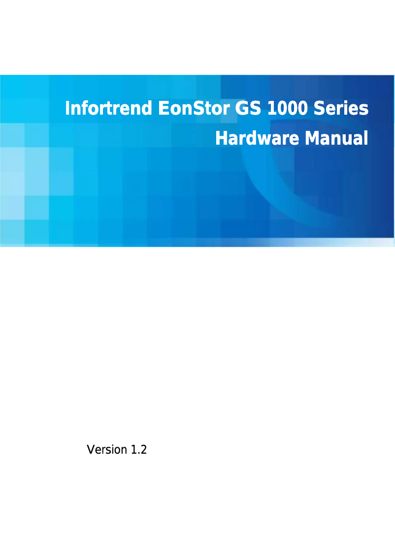 Page 1 de la notice Manuel utilisateur Infortrend GS 1024B