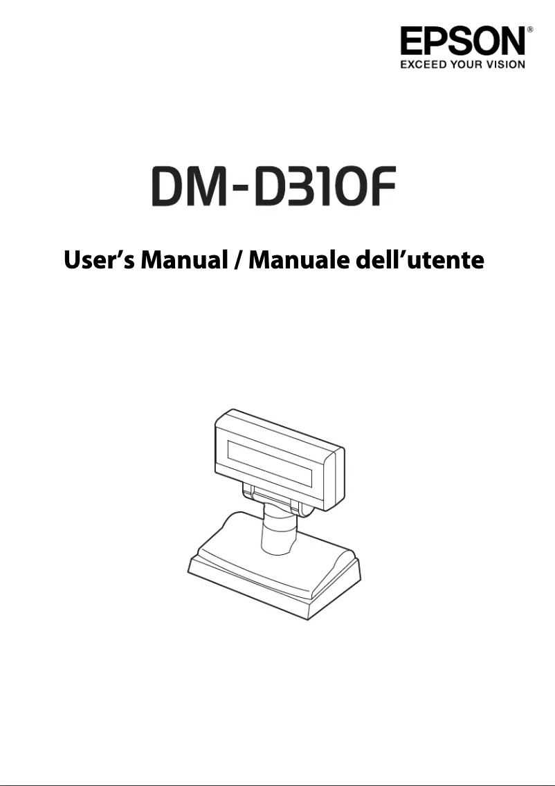 Page n°1 - Manuel utilisateur Epson DM-D310F