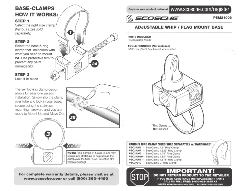 Page 1 de la notice Manuel utilisateur Scosche PSM21006