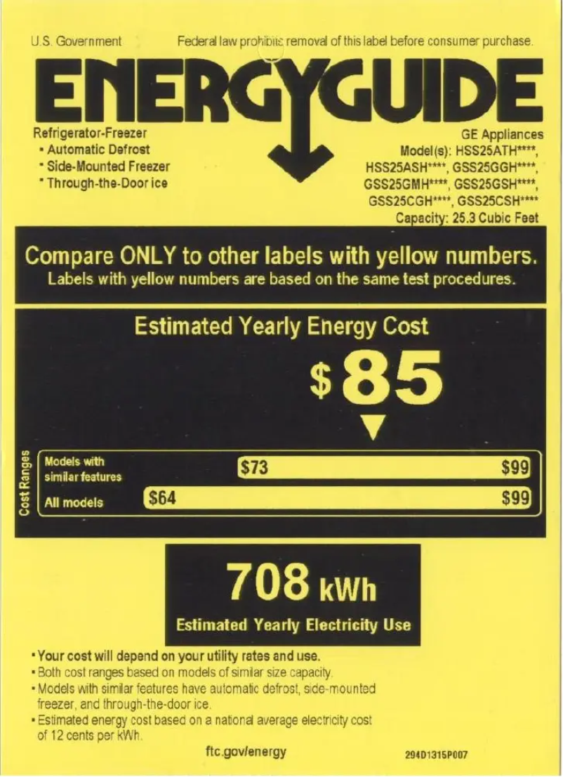 Page n°1 - Label énergétique Hotpoint HSS25ATHWW