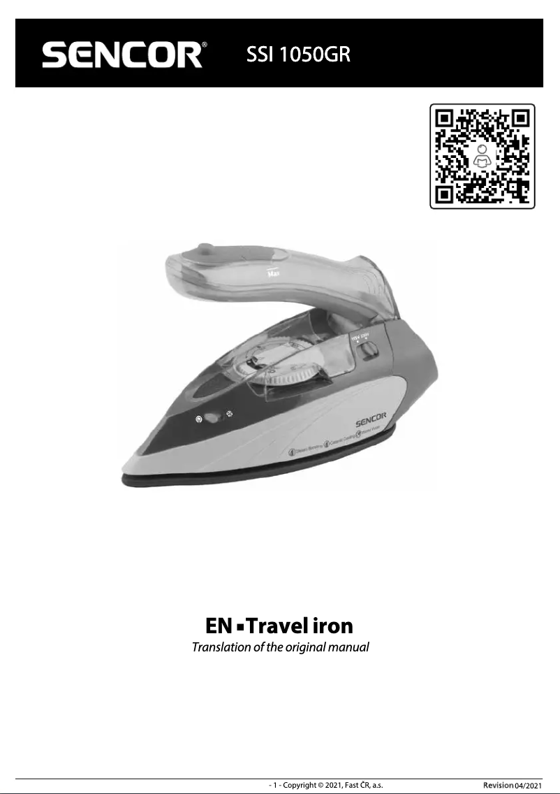 Image de la première page du manuel de l'appareil SSI 1050GR