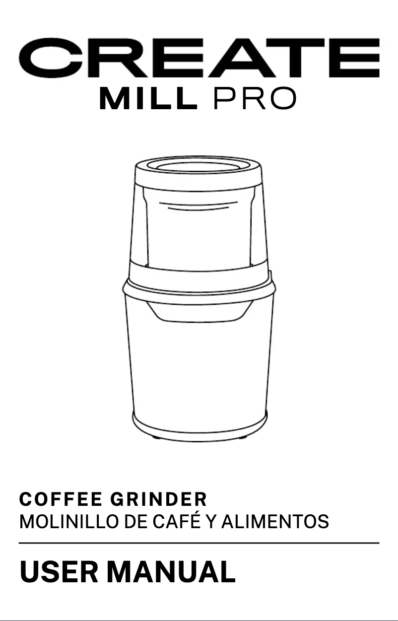 Page 1 de la notice Manuel utilisateur Create MILL PRO