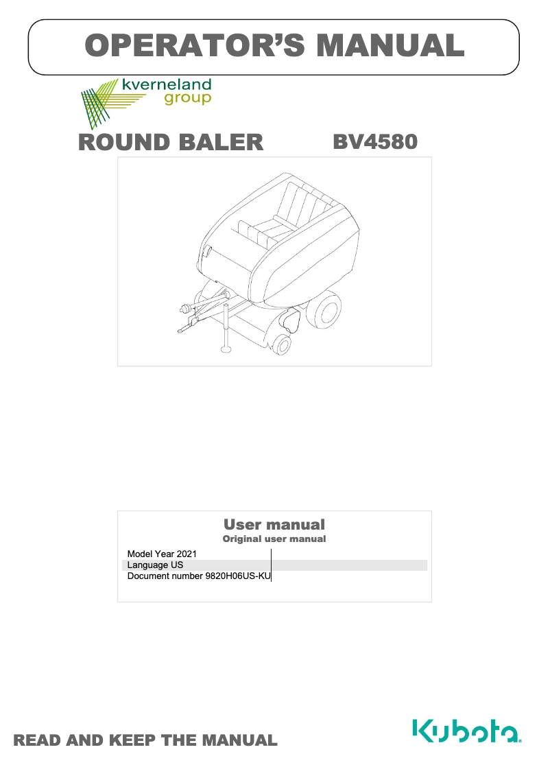 Image de la première page du manuel de l'appareil BV4580