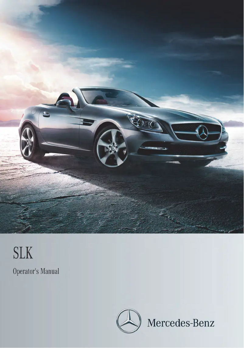Page 1 de la notice Manuel utilisateur Mercedes-Benz SLK-Class Roadster (2013)